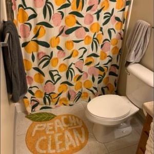 Urban outfitters shower curtain and rug